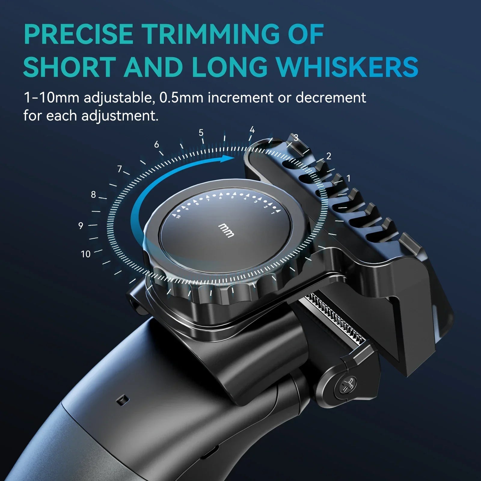 2-in-1 Dual-Sided Electric Trimmer Shaver Beard Body Razor Black