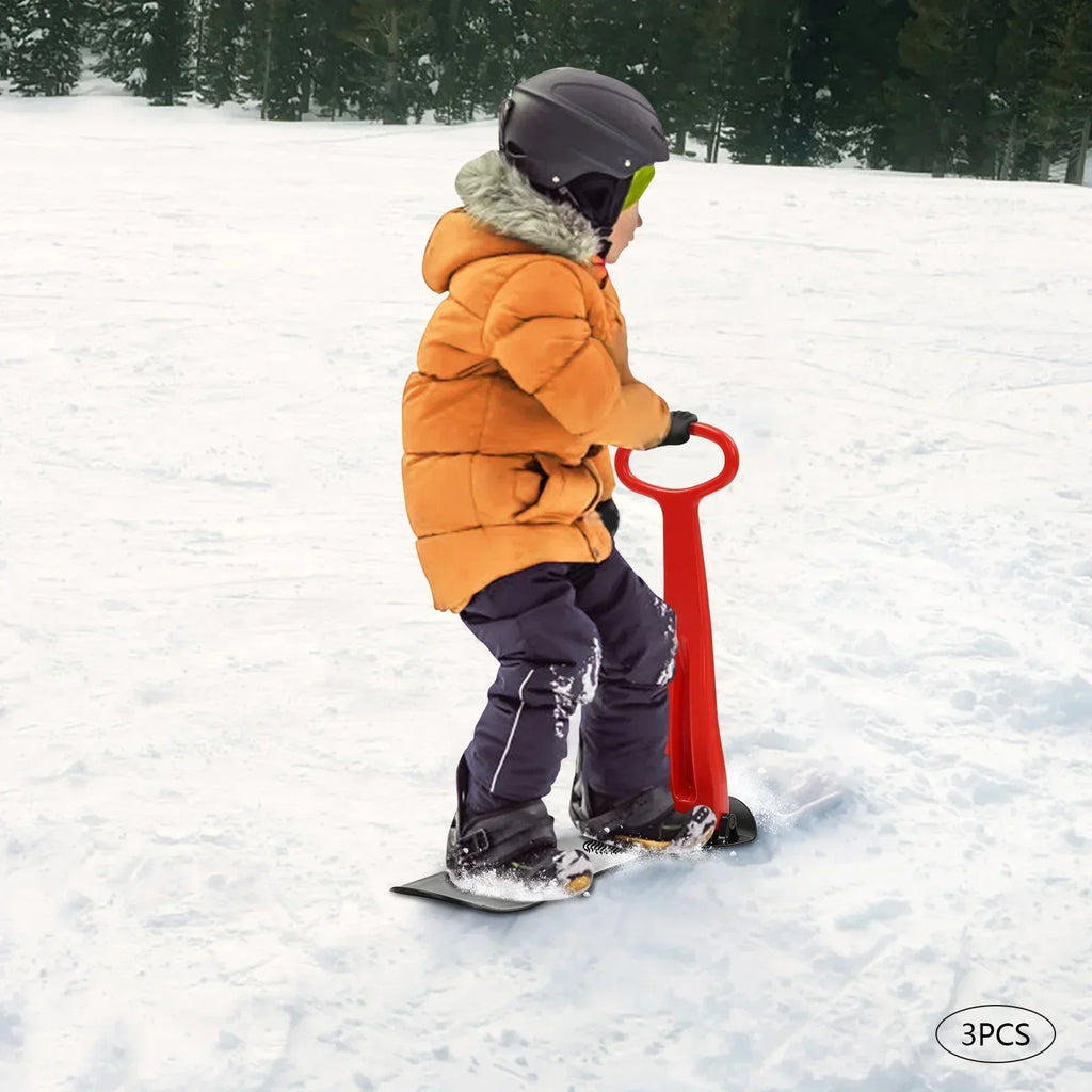 3-Piece Fold-Up Snow Scooter Set for Outdoor Activities