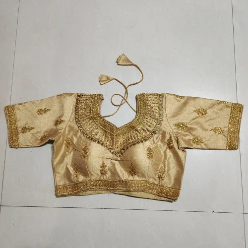 Traditional Indian Clothing Sari Tops Women Blouse Summer Gold Thread Embroidery Pakistani Clothes Saree Shirt India