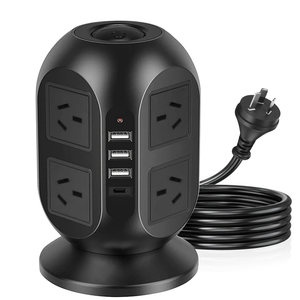 12-in-1 Tower Power Strip with USB